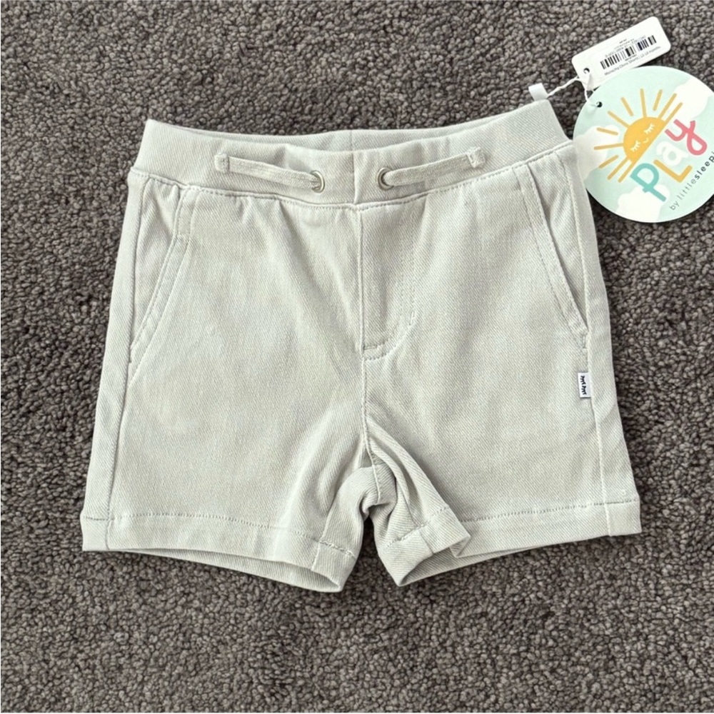 Little Sleepies Gray Chino Shorts - 12-18 months